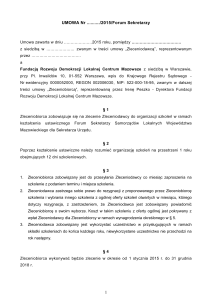 umowa - Fundacja Rozwoju Demokracji Lokalnej Centrum Mazowsze