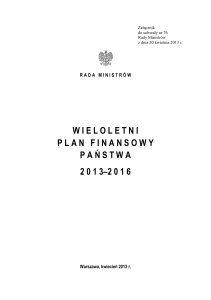Wieloletni Plan Finansowy Państwa 2013-2016