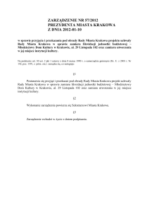 zarządzenie nr 57/2012 prezydenta miasta krakowa z dnia 2012