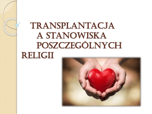 Transplantacja a stanowiska poszczególnych religii