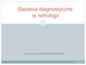 Badania diagnostyczne w nefrologii 2013