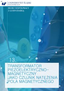 transformator piezoelektryczno- magnetyczny jako czujnik natężenia