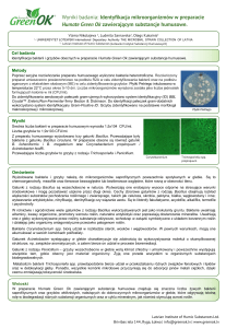 Identyfikacja mikroorganizmów w preparacie Humate Green OK