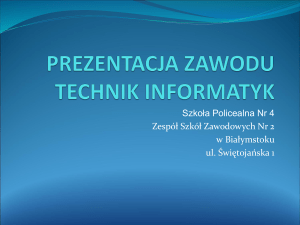 Technik informatyk - Kształcenie zawodowe w Białymstoku