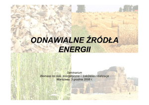odnawialne źródła energii - Ministerstwo Rolnictwa i Rozwoju Wsi