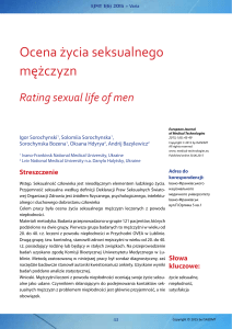 Ocena życia seksualnego mężczyzn - European Journal of Medical