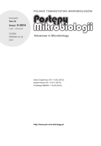 Post. Mikrobiol. 3-2014.indb - Postępy Mikrobiologii