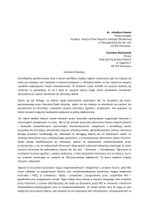 List do org pacjentów - Polska Federacja Pracodawców Ochrony