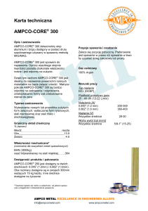 Karta techniczna AMPCO-CORE® 300
