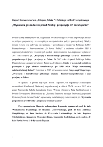 Raport „Wyzwania gospodarcze przed Polską i propozycje ich