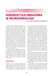 DIAGNOSTYKA OBRAZOWA W NEUROONKOLOGII