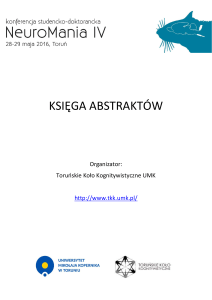 księga abstraktów - Toruńskie Koło Kognitywistyczne