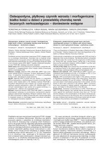 Osteopontyna, płytkowy czynnik wzrostu i morfogeniczne białko