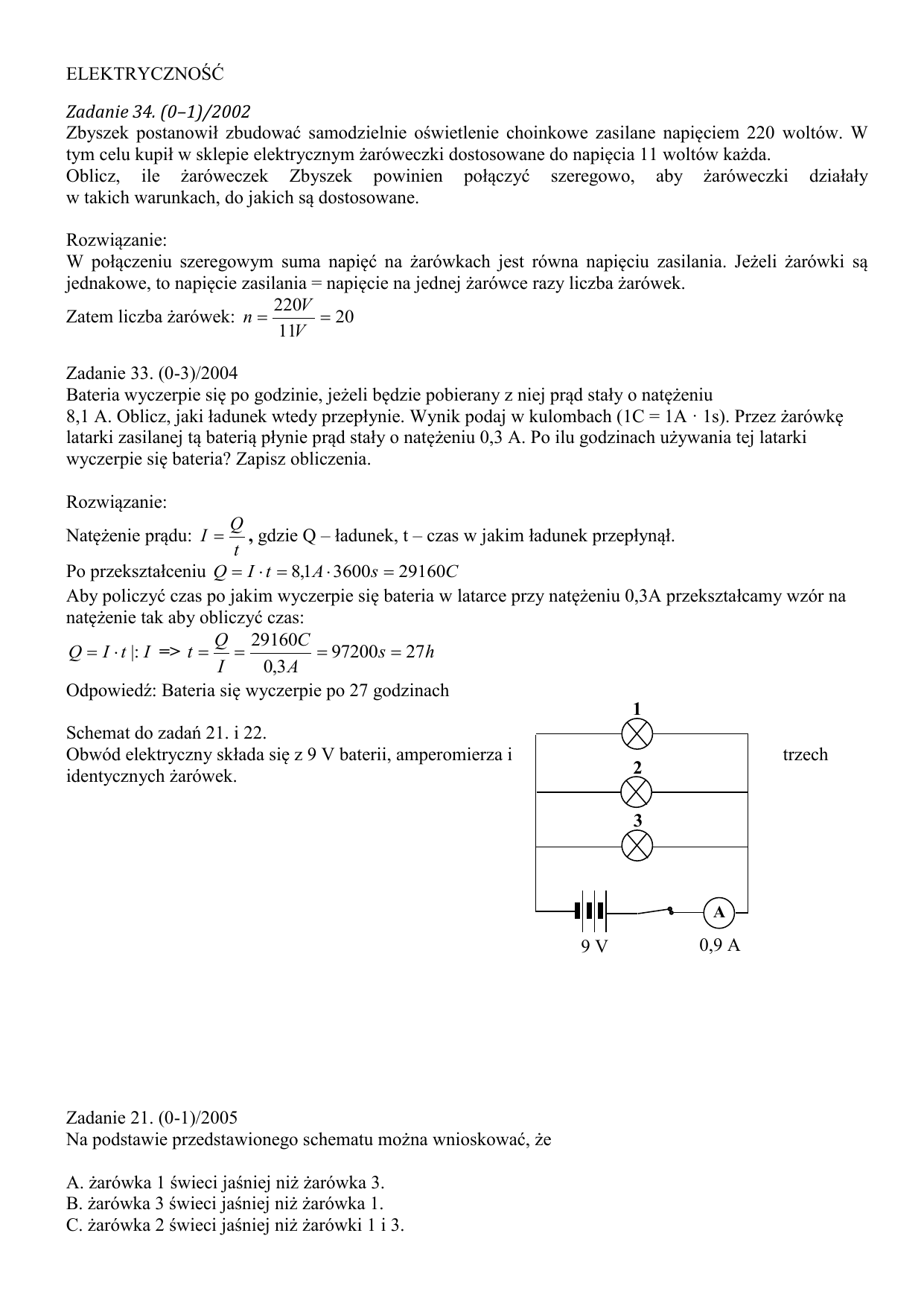 Test Fizyka Klasa 8 Elektrostatyka Sprawdzian Z Fizyki Kl 8 Prad Elektryczny - Margaret Wiegel