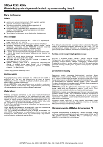 SINEAX A230 / A200s Wielofunkcyjny miernik parametrów sieci z