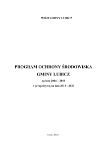 Program ochrony środowiska Gminy Lubicz na lata 2004