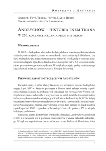 Andrychów – historia lnem tkana