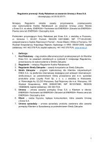 Regulamin promocji: Kody Rabatowe za zawarcie Umowy z Enea
