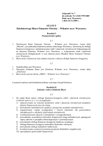 Pobierz Statut DBFO – Wilanów - Dzielnicowe Biuro Finansów