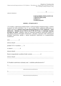 oferta wykonawcy - Zarząd Dróg Powiatowych w Krasnymstawie