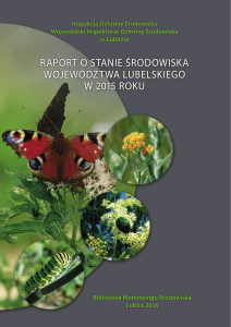 raport o stanie środowiska województwa lubelskiego w 2015 roku