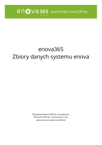 enova365 Zbiory danych systemu enova
