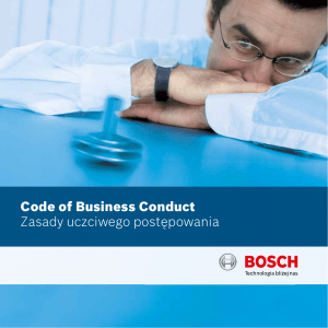 Code of Business Conduct Zasady uczciwego postępowania