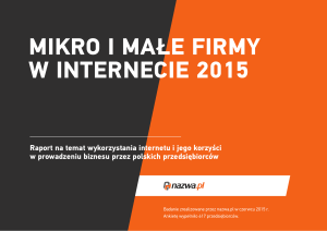 Raport Mikro i małe firmy w internecie 2015