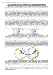 Wpływ polimorfizmu pojedynczych nukleotydów (SNP) w genie