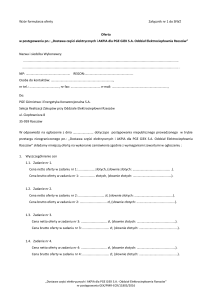 Wzór formularza oferty Załącznik nr 1 do SIWZ Oferta w