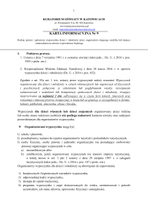 Karta informacyjna nr 9 - Kuratorium Oświaty w Katowicach