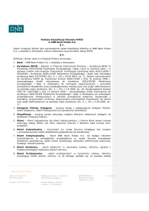 Polityka Klasyfikacji Klientów MiFID w DNB Bank Polska S.A § 1