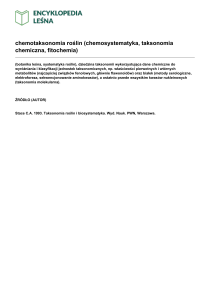 Hasło chemotaksonomia-roslin-chemosystematyka