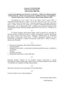 Uchwała Nr XXVII/185/2009 Rady Powiatu Mławskiego z dnia 26