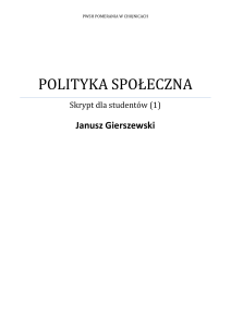 Polityka Społeczna. Skrypt. 02.02.2012