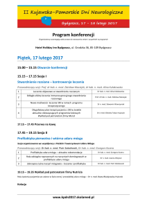Program konferencji Piątek, 17 lutego 2017