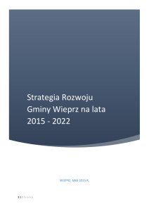 Strategia Rozwoju Gminy Wieprz na lata 2015 - 2022
