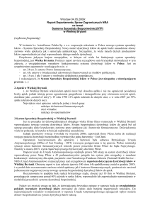 Raport Departamentu Spraw Zagranicznych NRA - OIA Bielsko