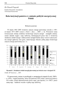 Rola instytucji państwa w zmianie polityki energetycznej Polski