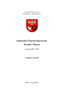 Regionalny Program Operacyjny Warmia i Mazury