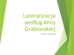 Lateralizacja wed*ug Anny Grabowskiej