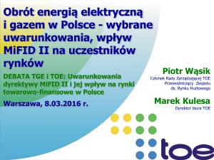 Obrót energią elektryczną i gazem w Polsce