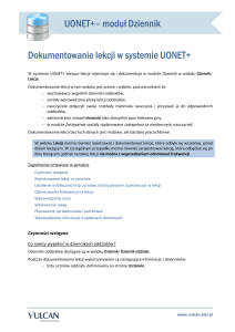 Dokumentowanie lekcji w systemie UONET+ - poradnk