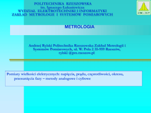 metrologia - Politechnika Rzeszowska