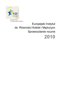 Europejski Instytut ds. Równości Kobiet i Mężczyzn Sprawozdanie
