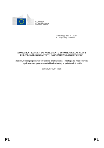 PL PL 1. Wprowadzenie Rada Europejska na posiedzeniu w marcu