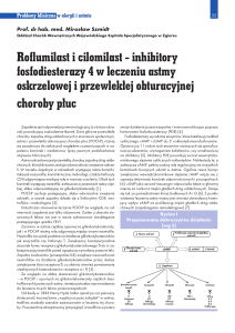 Roflumilast i cilomilast - inhibitory fosfodiesterazy 4 w