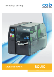Instrukcja obsługi drukarki etykiet SQUIX