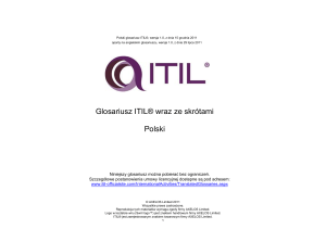 Glosariusz ITIL® wraz ze skrótami Polski