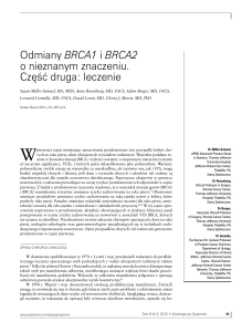 Odmiany BRCA1 i BRCA2 o nieznanym znaczeniu